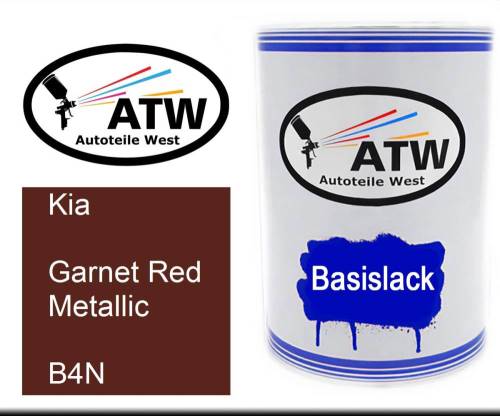 Kia, Garnet Red Metallic, B4N: 500ml Lackdose, von ATW Autoteile West.